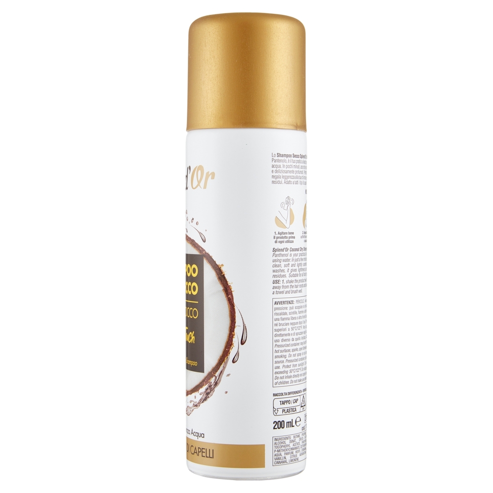 Splend'Or Shampoo Secco Cocco Soft Touch 200 mL